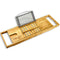 TREGINI LUXURY BATHTUB TRAY CADDY - ADJUSTABLE BAMBOO - NATURAL BAMBOO - Brand New