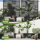 EROMMY 72" H METAL PRIVACY SCREEN (CONSIST OF 5 PANELS) - BLACK - Like New