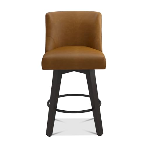 MUUEGM COUNTER HEIGHT BAR STOOLS SWIVEL WITH BACK SET OF 1 - WHISKY - Like New