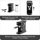 IMUSA 1 OR 2 CUP ELECTRIC SLIMBREW ESPRESSO CAPPUCCINO COFFEE MAKER - BLACK - Brand New