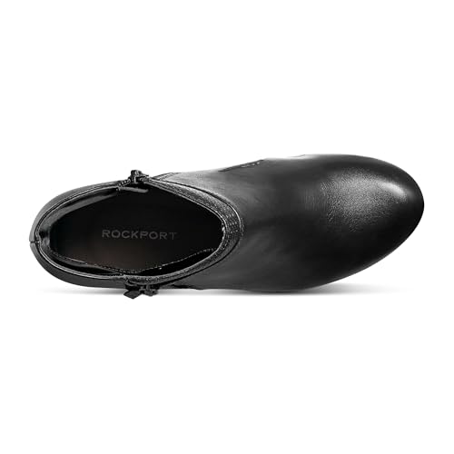 Rockport Women's Carly Bootie Ankle Boot Black Leather Size 9.5 - Like New