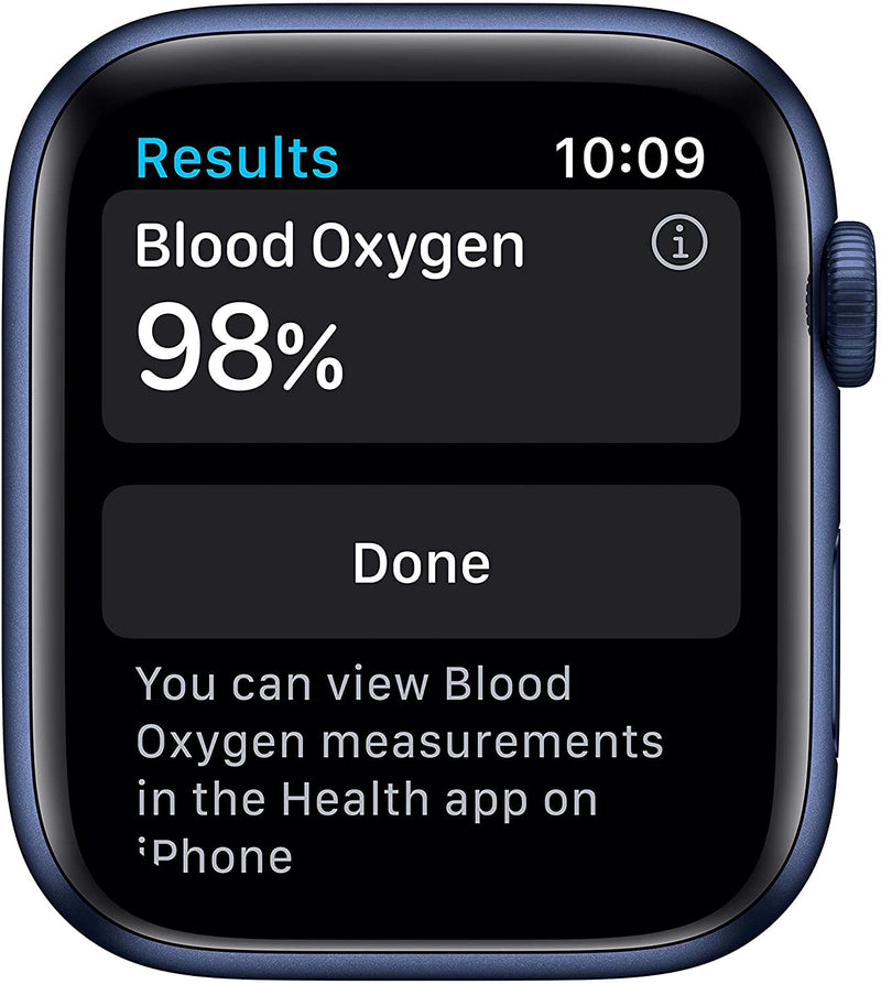 Apple Watch Series 6 GPS LTE 44mm Blue Aluminum Case Deep Navy Sport Band - Like New
