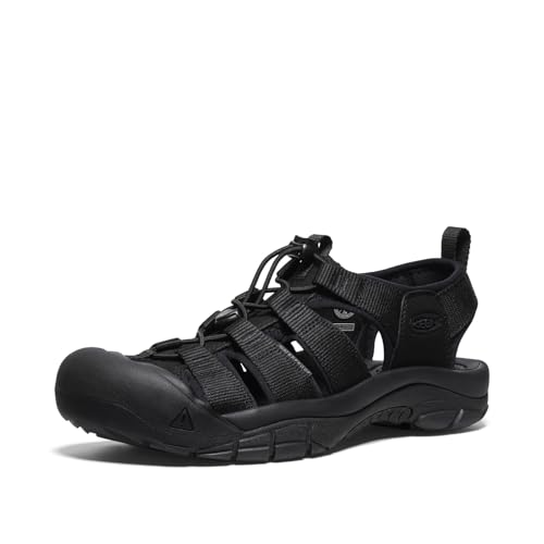 KEEN WOMEN'S NEWPORT H2 CLOSED TOE WATER SANDAL TRIPLE BLACK SIZE 7.5 - Like New