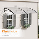 VINGLI WINDOW AWNING DOOR CANOPY EXTERIOR POLYCARBONATE COVER - BLACK - Like New