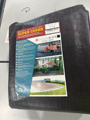 SUPER COVER TARP COVER HEAVY DUTY (20MIL) 12X16 - BLACK/BROWN - Like New