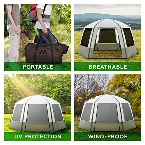 SUMMUS Inflatable Camping Tent Gazebo, 8-12 People Camping Tents, 15'X15' - Like New