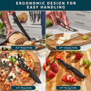 Home Hero - Kitchen Knife Set & Steak Knifes Stainless Steel Black 17Pcs - BLACK - Brand New