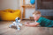Lexibook Power Puppy® Jr Sounds, Music, Light Effects Dog Toy PUP01 - White/Blue - Like New