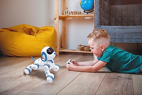Lexibook Power Puppy® Jr Sounds, Music, Light Effects Dog Toy PUP01 - White/Blue - Like New