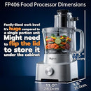 Magiccos 14-Cup Aluminum-Diecast Food-Processor XL Bowl, 800W C0950 - Brand New