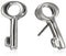 MARC BY MARC JACOBS LOST & FOUND KEY ARGENTO SILVER STUDS KEY MOTIF EARRINGS - Brand New