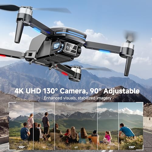 Drone with Camera 4K for Kids Adults, Brushless Motor Mini Foldable RC - Like New