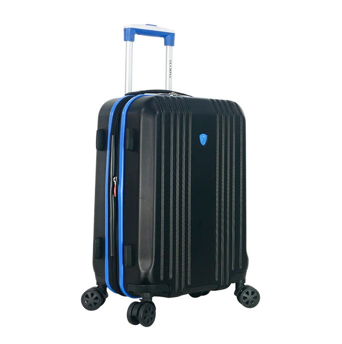 Olympia USA Apache II 3-Piece Expandable Spinner Luggage Set - BLACK/BLUE Like New