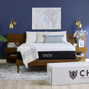 CHITA 11" COOL GEL MEMORY FOAM MATTRESS COOLING COVER QUEEN - WHITE/BLACK - Brand New