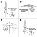 EliteShade USA 10-Year-Non-Fading Sunumbrella 11Ft 3 Tiers Market B08BCPSN69 - Like New