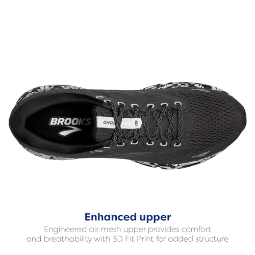 Brooks Men's Ghost 15 Neutral Running Shoe Ebony/Black/Oyster Size 9.5 - Like New