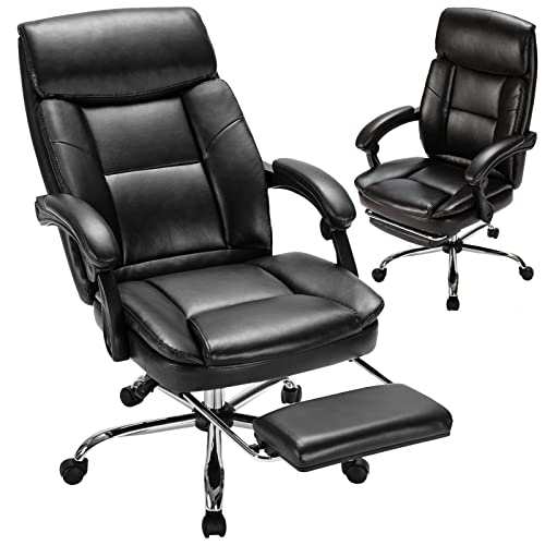 DUMOS EXECUTIVE OFFICE CHAIR, SWIVEL RECLINING COMPUTER DESK - BLACK - Like New