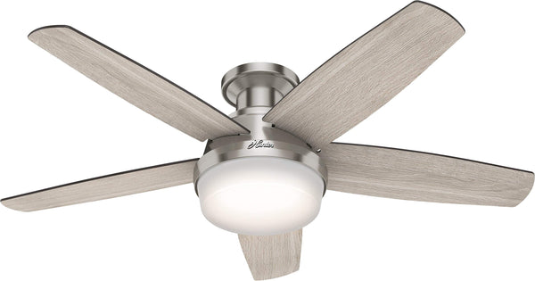 HUNTER FAN COMPANY 59416 AVIA CEILING FAN 48 BRUSHED NICKEL CC59416-A - Like New