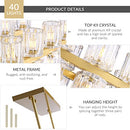 APBEAMLighting Chandeliers 40 Light Modern Retangular - Scratch & Dent