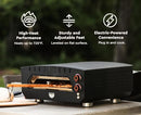 BALKENE HOME PIZZA OVEN COUNTERTOP COOKING HEATS UP TO 750 DEGREES - BLACK - Like New