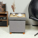 B092HXFTSK Generate PINPLUS Storage Ottoman Stool - Grey - Brand New