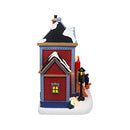 TOP TREASURES CHRISTMAS VILLAGE ANIMATED POLICE STATION - PRE-LIT MUSICAL - Like New