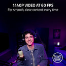 Razer Kiyo V2 X Webcam for Streaming and Meetings, 1440p 60 FPS, Quartz - Like New