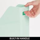 mDesign Plastic Slim Vertical File Folder Storage Organizer Bin, 4 Pack - Mint - Brand New