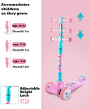 SULIVES 3 WHEEL SCOOTER FOR KIDS AGES 2-12 HEIGHT ADJUSTABLE CUBISM / MODERN ART - Like New