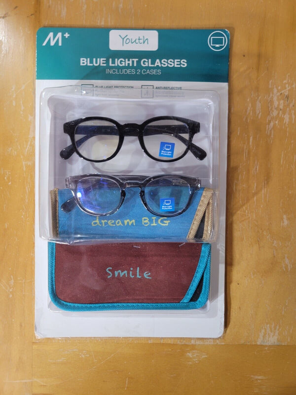 FELIX KIDS BLUELIGHT COLOR READING GLASSES, 2 PAIRS - Choose Magnification - Brand New