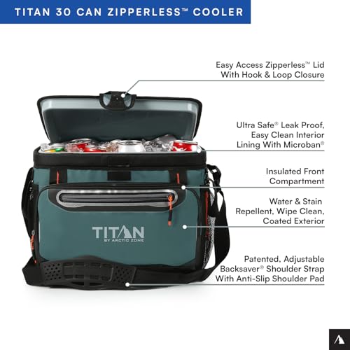 Titan by Arctic Zone Deep Freeze Zipperless Hardbody Cooler - Jungle Hunt - Like New