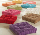 ChezMax Floor Pillow & Cushion Velvet Pouf Meditation Chair Thick Pad Purple 20" - Brand New