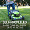Greenworks 40V 21Inch Brushless Self-Propelled Mower 6AH Battery/Charger Green - Like New