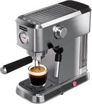 MEGAWISE 20-BAR ESPRESSO MACHINE 40.6OZ TANK MILK FROTHER - SLIVER - Brand New