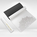 Ajna Natural Rubber Yoga Mat Decrease Impact Strain On Joints Mandala White - Brand New