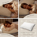 LUNEAST MEMORY FOAM PILLOWS FOR SLEEPING ADJUSTABLE BREATHABLE, 17X27IN - WHITE - Like New
