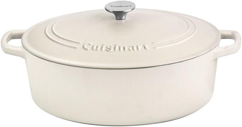 Cuisinart Oval Casserole, 7 Qt CI770-33SWM - Matte Snow White - Scratch & Dent