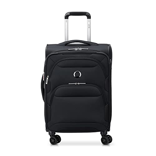 DELSY PARIS SKY MAX 2.0 SOFTSIDE EXPANDABLE LUGGAGE SPINNER 21" WHEELS - BLACK - Like New