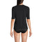 LANDS' END WOMEN'S ELBOW SLEEVE RELAXED UPF 50 RASH GUARD BLACK SIZE S - Brand New