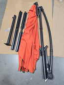 FRUITEAM 10FT PATIO OFFSET UMBRELLAS HANGING GARDEN UMBRELLAS LARGE - ORANGE - Like New