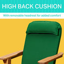 Plant Theatre Adirondack Chair Cushion High Back Patio Chair Cushion - Blue - Like New