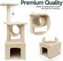 Zone Tech Pet Cat Tower Tree Safe Beige 36" x 13.3" Cat Tree Tower - BEIGE Like New