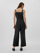 502205 GAP WOMEN'S SQUARENECK JUMPSUIT SIZE: WOMEN XL - BLACK - Brand New