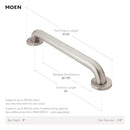 Moen R8924 Home Care 24-Inch Concealed Screw Bath Grab Bar, Stainless - Brand New