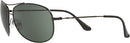 Ray-Ban RB3293 Metal Aviator 63mm Polarized Sunglasses - Black/Green Like New