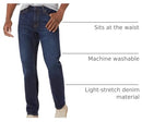 MAE55016FL18 AMAZON ESSENTIALS MEN'S STRAIGHT-FIT STRETCH INDIGO JEANS - 28x28 - Brand New