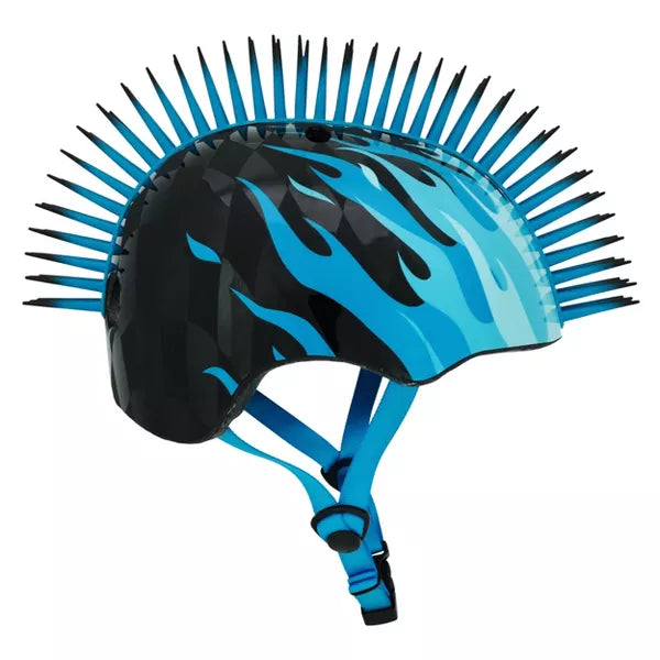 RASKULLZ FLAME HAWK CHILD BIKE HELMET - BLUE/BLACK - Like New