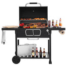 Royal Gourmet CD2030AN Deluxe 30-Inch Charcoal Grill, Collapsible Tables - Black - Like New