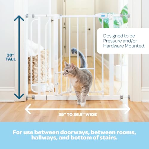0930-PW CARLSON PET PRODUCTS METAL GATE - WHITE - Like New
