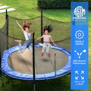 SERENELIFE 12FT TRAMPOLINE OUTDOOR EXTRA STABLE SLTRA12BL - BLACK/BLUE - Like New